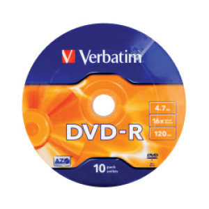 DVD-R Verbatim 4.7GB 16× Matt Silver Wagon pk10